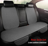 Linen Car Seat Cover for All Seasons Soft & Breathable Front Covers with Non-Slip Protector Universal Fit Most Car Van SUV Truck