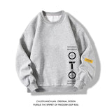 6 Styles！ New Men's Casual Long-sleeved Sweatshirts Fashion Printing Daily Round Neck Pullover Large Size Loose Male Sweatshirts