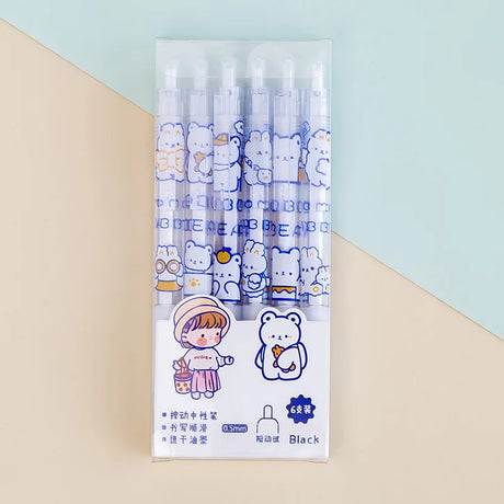 6PCS Cute Game Genshin Impact 0.5mm Gel Pens Stationery Supplies Pen Writing Store Stationary Aesthetic Korean School Fine Tip