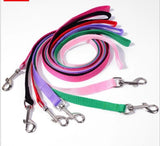 300PC 6Colors 110cm*1.5cm Nylon Pet Dog Leash Harness Dog Collar Walking Training Leash Cats Dog Harness Collar Leash Strap Belt