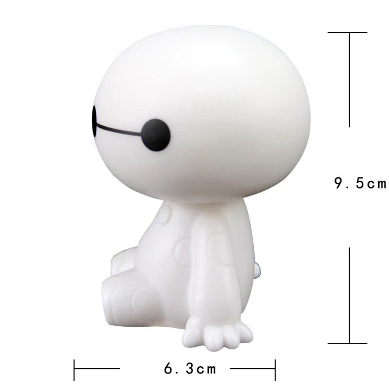 Car ornaments cute shaking his head big white robot doll car ornaments toy accessories