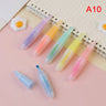 6Pcs/Lot Cute Cartoon Cat Highlighters School Office Stationery Students Drawing Supplies Kawaii Ice Cream Mini Paint Marker Pen
