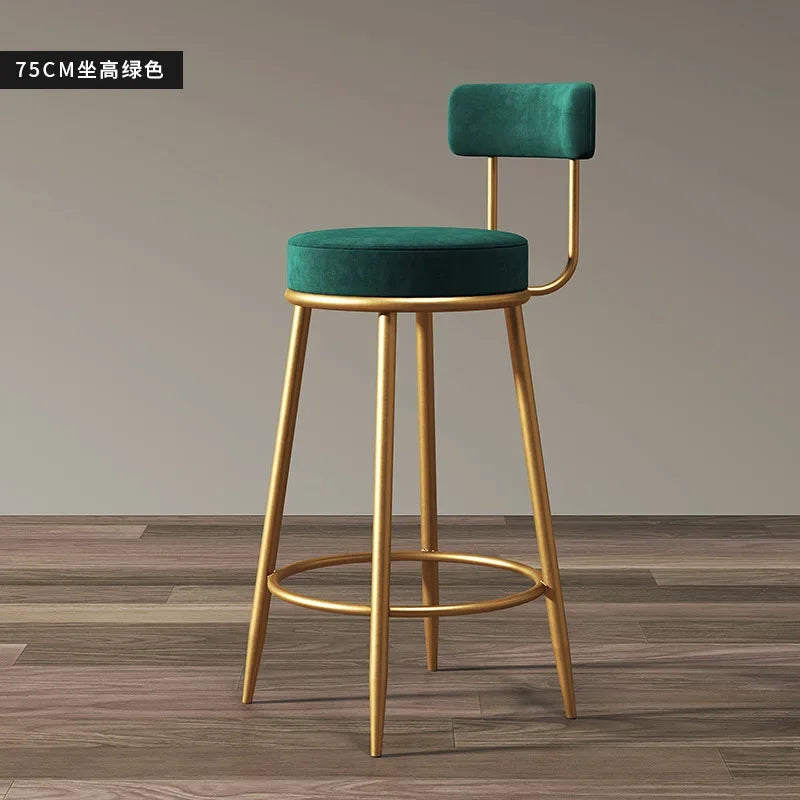 Bar Chair Simple Casual Home Cafe Stool Back High Chair Dining Chair Nail Shop Reception Room Bar Stools Bar Table for Home