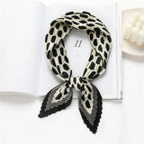 2023 Brand Crinkle Scarf Women Silk Satin Square Neck Tie Hand  Wirst Female Headscarves Bandana Shawl  Leopard Hair Foulard