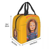 He Wants You For A Best Friend Chucky Lunch Bags Horror Portable Insulated Cooler Child's Play Thermal Picnic Work Lunch Box