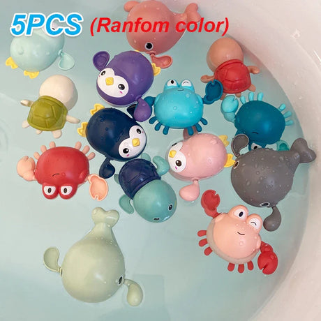 Magnet Baby Bath Fishing Toys Wind-up Swimming Whales Bathtub Toy Fishing Game Water Tub Toys Set with Fishing Pole Net for Kids