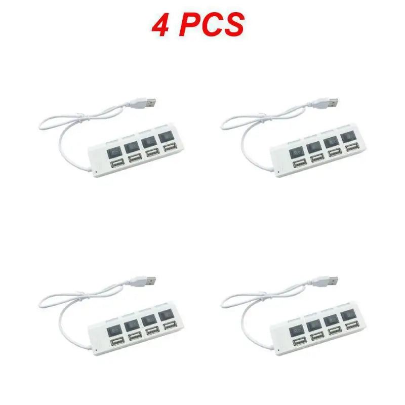 1~8PCS USB Hub USB 2.0 Hub Multi USB Splitter 3 Hab Use Power Adapter Multiple Expander 2.0 Hub With Switch For Laptop