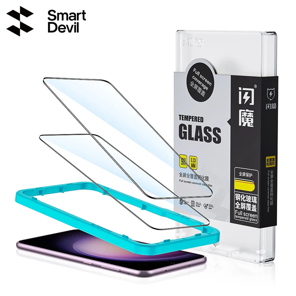 SmartDevil Tempered Glass For Samsung Galaxy S23 plus S22 + A52 5G Screen Protector HD Full Cover  Anti Scratch