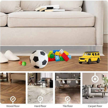 118Inch Cuttable Under Couch Bed Blocker,Toy Blockers For Pets,Stop Things From Going Under Sofa Bed And Other Furniture