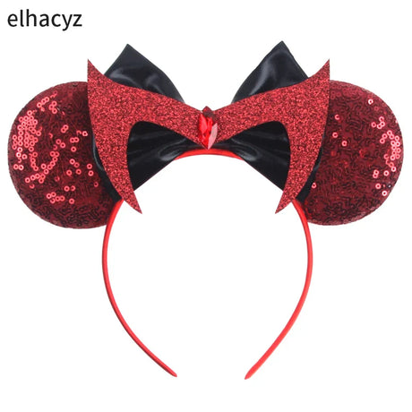 10Pcs/Lot New Colors Mouse Ears Headband Women Festival Party Cosplay Hairband Girls Gift Kids DIY Hair Accessories Wholesale