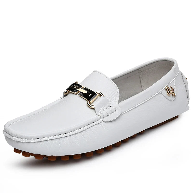 YRZL White Loafers for Men Size 48 Slip on Shoes Driving Flats Casual Moccasins for Men Comfy Male Loafers