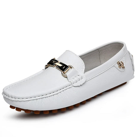 YRZL White Loafers for Men Size 48 Slip on Shoes Driving Flats Casual Moccasins for Men Comfy Male Loafers