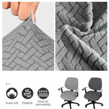 Universal Office Chair Cover Split Armchair Cover Stretch Jacquard Computer Chair Slipcovers Removable Seat Protector Case