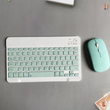 Rechargeable Tablet Wireless Bluetooth Keyboard Mouse Set For Laptop Phone iPad Samsung iOS Android Windows Green White Black