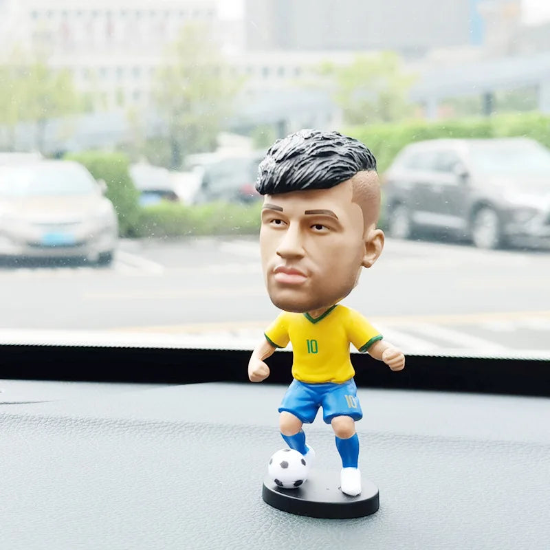 Quality Auto interior Decoration Accessory Q-Version Bobblehead Football Star Spring Head Ornament Car Decor Accessories Voiture