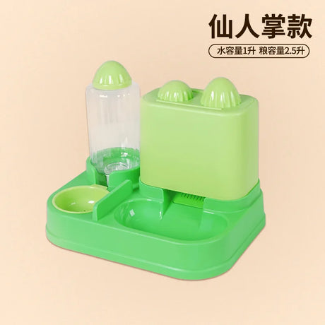 New Automatic Feeding and Watering Device Dog Bowl Cat Basin 2-in-1 Water Dispenser Cat Bowl Pet Supplies Pet Supplies