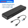 NVMe Enclosure USB C Gen2 10Gbps 20Gbps PCIe SSD Case M2 SATA NGFF 5Gbps SSD Case For 2230/2242/2260/2280 SSD