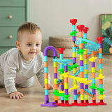 Marble Slide Toys Marble Run Race Track Building Blocks 3D Maze Ball Roll Toy DIY Marble Run Race Coaster For Boys And Girls