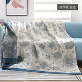 Cotton Muslin Plaid Blanket Summer Bed Sheet Gauze Bedspread Cover for Double Bed Sofa Adult Office Nap Sleeping Throw Blankets