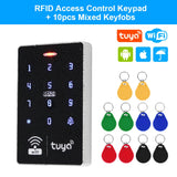 WiFi Tuya Door Access Control Keypad IP68 Waterproof RFID Keyboard Controller Reader Touch Door Opener APP Remote Unlock WG26/34