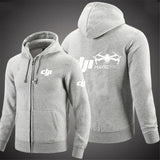 Dji Professional Pilot Drone Men's Autumn Hooded Sweatshirt Fashion Solid Color Zipper Hoodies Loose Sports Sweatshirt Cardigan