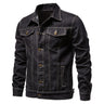 Men'S Workwear Long-Sleeved Lapel Denim Jacket Fashionable Loose Multi-Pocket Jacket Outwear Casual Soft Coat Chaquetas Hombre