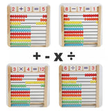 Classic Wooden Educational Counting Toy 100 Beads Preschool Math Learning Toys Montessori Number Arithmetic Abacus Toddler Gift