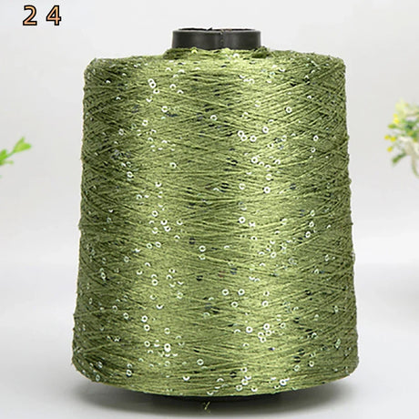 500G Glitter FancyYarn Sequin  Hand Crochet Thread Knitting Clothes Needleworkyarn With Sequins Knitting Yarn Needlework Sequins