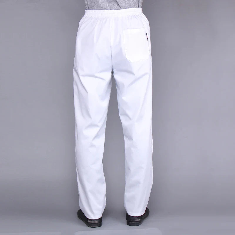 Unisex Chef Uniform Hotel Restaurant Cook Pants BBQ Catering Elastic Trousers Quality Zebra Pants Kitchen Cooker Work Pants