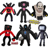 42pcs Skibidi Toilet Plush Toy Skibidi Dop Dop Yes Yes Titans Cameraman TV Man Camera Man Camcordeman Speakerman Sticker Doll