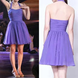 Purple Short Cocktail Homecoming Dresses for Special Events Tulle Halter Backless A-Line Gala Prom Party Graduation 2023 Summer