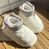 2023 New Winter Cotton Shoes for Women Down Waterproof Colth Snow Boots Female Thick Bottom Keep Warm Plush Ankle Boots Woman