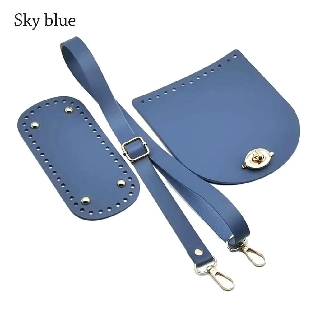 Handmade Leather Bag Strap For DIY ShoulderHandbag Woven Set High Quality Bag Bottoms With Hardware Accessories