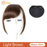 MEIFAN Synthetic False Bangs Clip-In Bangs Extension Natural Neat Fake Fringe Topper Hairpiece Invisible Clourse Hairpieces