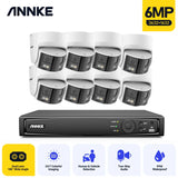 ANNKE 4K 180° Panoramic Security Camera System Kits 6MP Dual Lens POE Camera Outdoor CCTV Video Surveillance Protection Camera