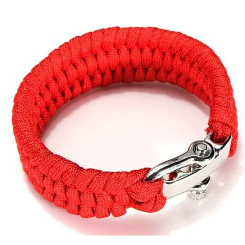 Braided Paracord Bracelets for Men Women Outdoor Camping Parachute Rope Clasp Survival Bracelet Multi-Function Adjustable 2022