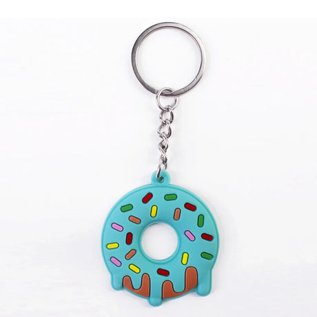 Creative Sweet Donut Keychain Party Favors Kids Food Pendant Keyrings Bagpack Ornaments Accessories Christmas New Year Gifts