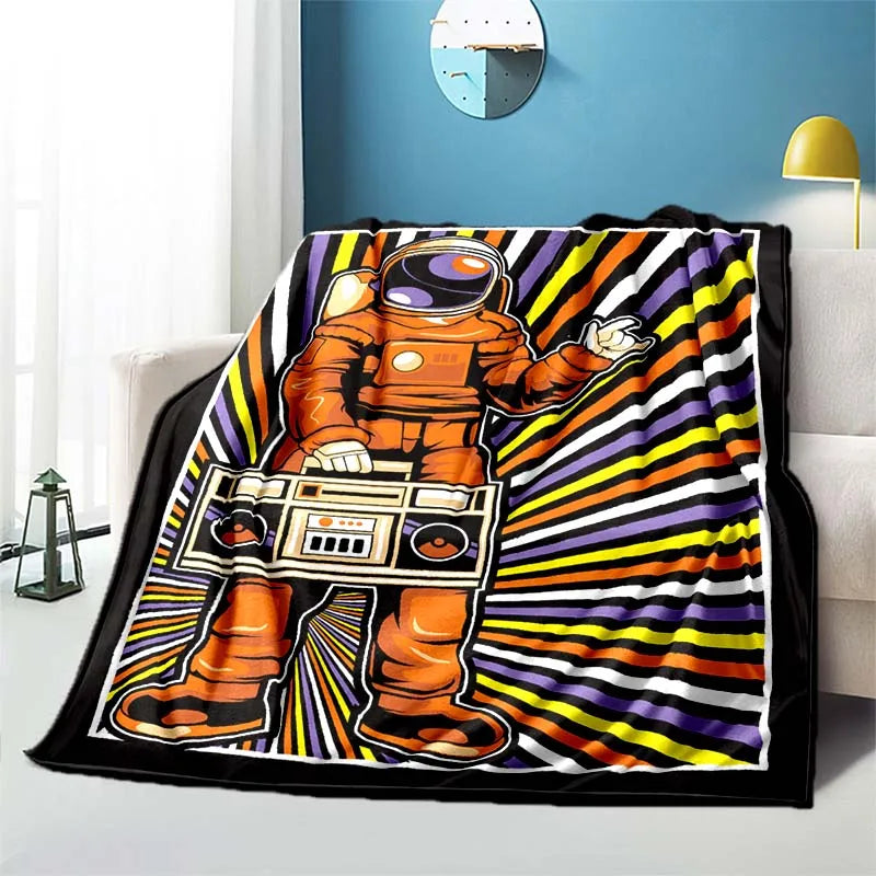 Cartoon Astronaut blanket sofa blanket air conditioning cover blanket blankets for beds cute blanket children‘s blanket