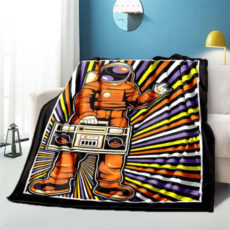 Cartoon Astronaut blanket sofa blanket air conditioning cover blanket blankets for beds cute blanket children‘s blanket