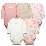 3-5 PCS/LOT Soft Cotton Baby Bodysuits Long Sleeve Newborn Baby Clothing Set Christmas Baby Girls Boys Clothes Infant Jumpsuit