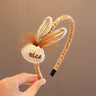 New Children Lovely Coffee Color Cartoon Heart Flower Bow Ornament Headbands Baby Girl Cute Hair Hoop Kids Hair Accessories