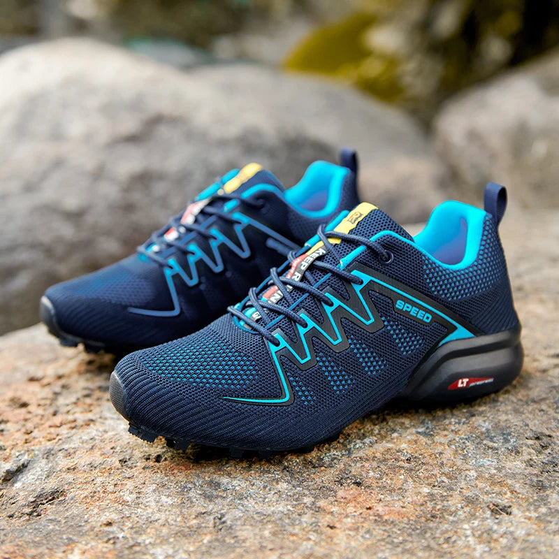 New Hiking Shoes for Men Wear-resistant Outdoor Men's Travel Sports Shoes Lace-Up Jogging Training Climbing Trekking Sneakers