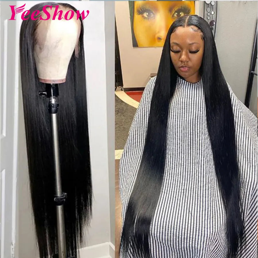 Straight Lace Front Wig 13x4 13x6 Human Hair Wigs For Women Peruvian Human Hair Remy Transparent HD 13x6 Lace Frontal Wigs