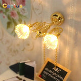 1:12 Dollhouse Miniature LED Lamp Ceiling Lamps Chandelier Droplight Lighting Home Furniture Model Doll House Decor Toy