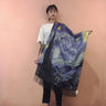 Van Gogh's Oil Painting Cashmere Scarf Women Winter Coffee House Print Wool Shawls and Wraps Ladies Cape Blanket Scarves New