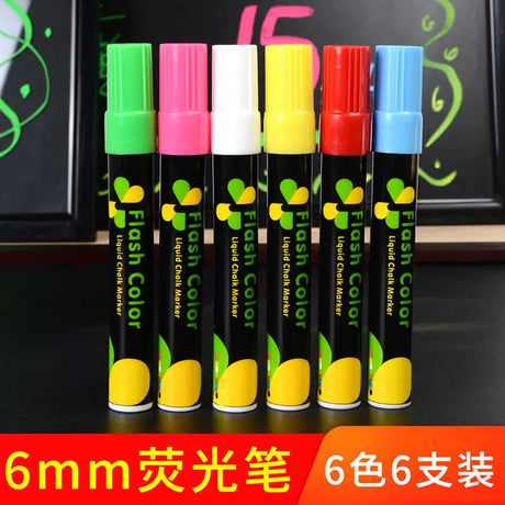 Erasable Chalk Pen Fluorescent Plate LED Electronic Light Emitting Board Whiteboard 8 COLOR Water Billboard Silvery Glass