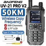 Baofeng UV-21 PRO V2 Walkie Talkie Wireless Copy Frequency 16 KM Long Range TYPE-C Two Way Radio Ham CB Radio UV-5R UV-17