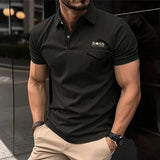 Autumn And Winter New Men's POLO Shirt Double-layer Standing Collar Shirt Long-sleeved Sports Polo Shirt High Quality Shirt