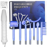 7In1 Apparatus High Frequency Facial Machine For Hair Face Electrotherapy Wand Argon Treatment Acne Skin Care