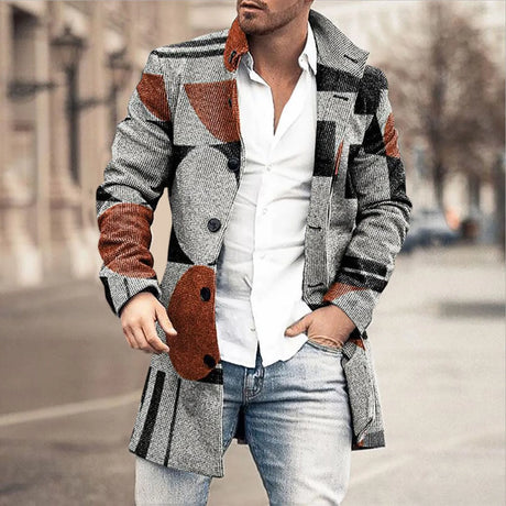 Or Jacket Mens Warm Coat Men Winter Coat Lapel Collar Long Sleeve Padded Leather Jacket Vintage Thicken Coat Sheepskin